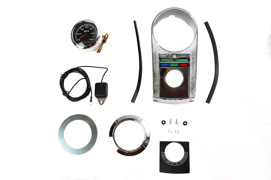85mm GPS Speedometer Kit Chrome