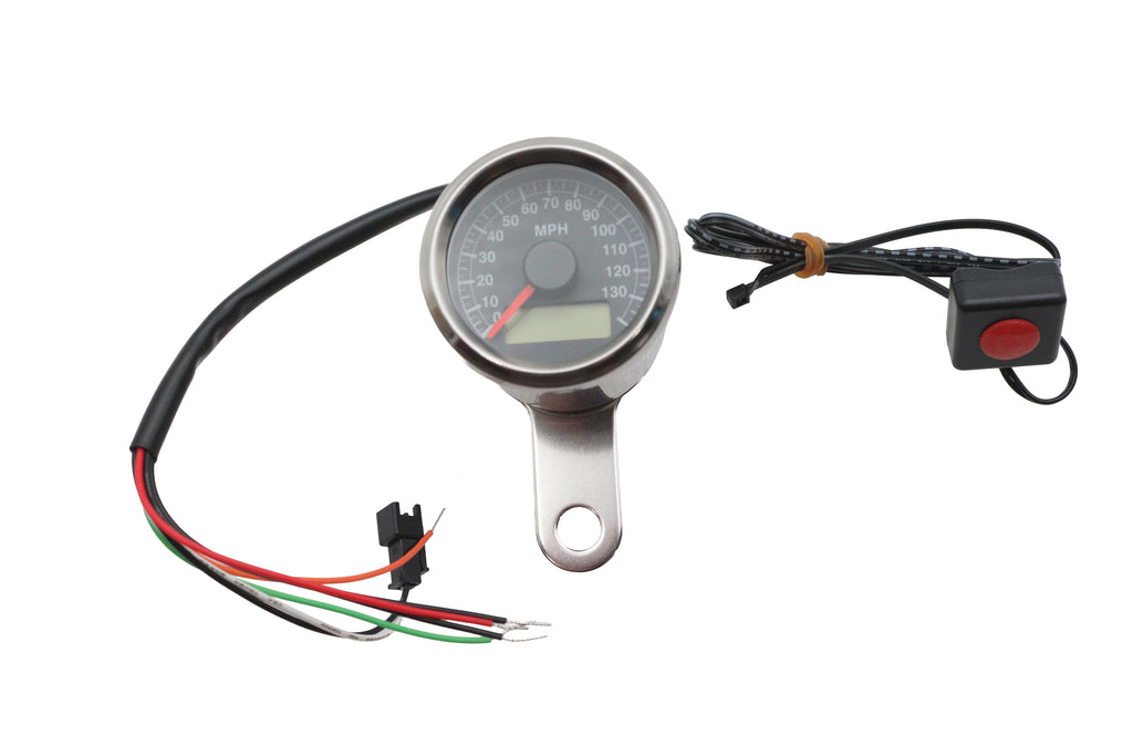 48mm Electronic Speedometer Black Face