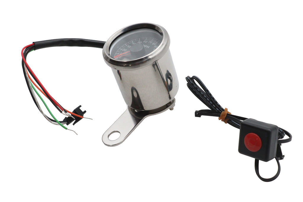 48mm Electronic Speedometer Black Face