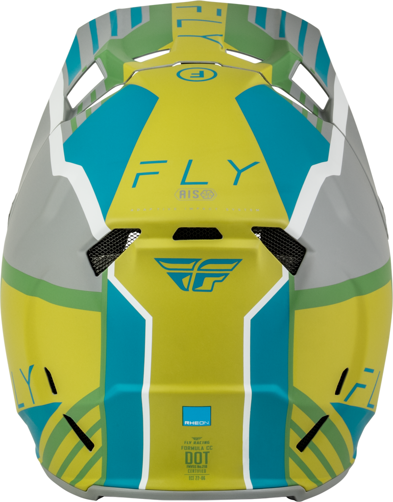 Youth Formula Cc Strike Helmet Matte Grey/Green/Teal Yl
