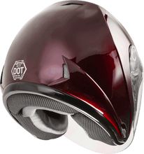 Load image into Gallery viewer, Of 17 Open Face Helmet Wine Red 2x