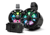 EcoXGear Extrmtower 2-Pk 8  Spkr 1 Amp Spkr + Btry  1 Non-Amp Blk 63-9272