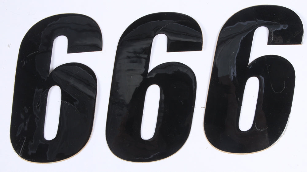 Number 6 Black 4" 3/Pk
