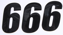 Load image into Gallery viewer, Number 6 Black 4" 3/Pk
