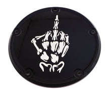Load image into Gallery viewer, 6   M8 Softail Derby Cover Bone Finger Black