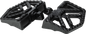 FLO MOTO Savage Miniboards black foot controls with textured surfaces for motorcycle footpeg installation.