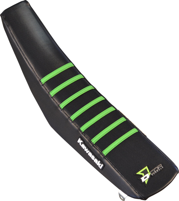 Seat Cover Black/Green W/Ribs