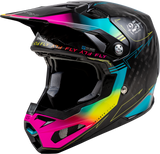 Fly Racing Formula S Carbon Legacy Helmet Black/Electric Blu/Fuschia 2x 73-44452X