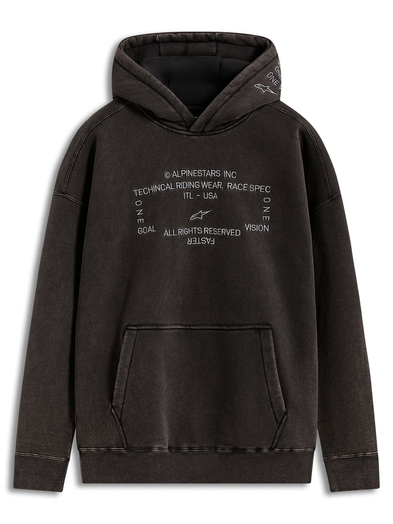 Infinite Washed Ovrsizd Hoodie Washed Black Xl