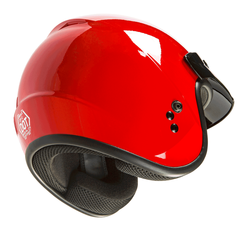 Of 2 Open Face Helmet Red Md