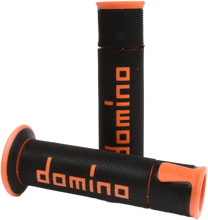 Load image into Gallery viewer, A450 Road Racing Grips Black/Orange Pair