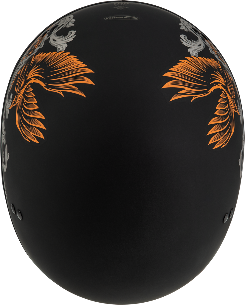 Hh 65 Corvus Helmet Matte Black/Silver/Orange Lg