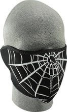 Load image into Gallery viewer, Half Face Mask Spider Web