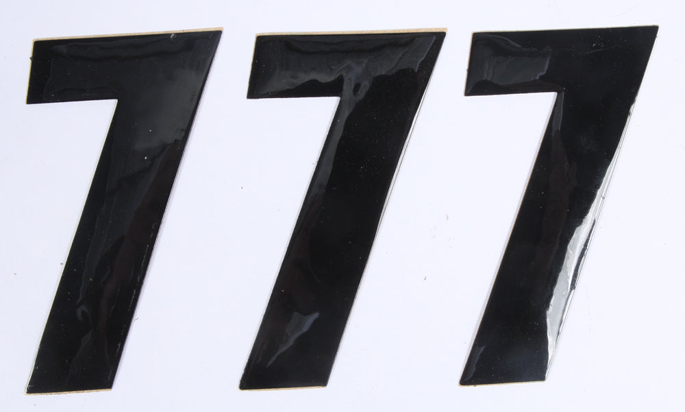 Number 7 Black 4" 3/Pk