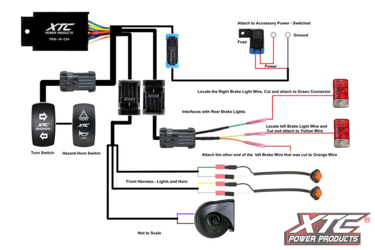 Auto Turn Signal Kit W/ Horn And Front Drl Lights Can