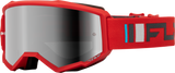 Fly Racing Youth Zone Goggle Red/Charcoal W/ Silver Mirror/Smoke Lens 37-51522Y