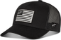 Flag Flat Trucker Hat Black/Black