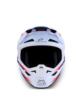 Load image into Gallery viewer, S M7 Blaster Helmet Ece06/Dot Wht/Blue/Red Glossy Sm