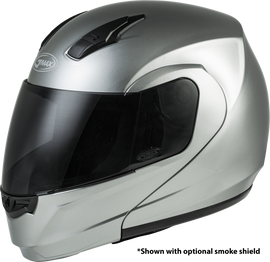 Md 04 Modular Helmet Metallic Silver 3x