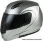 Md 04 Modular Helmet Metallic Silver Sm