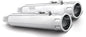 Eagle Slip Ons Chrome W/Chrome Tip `17 Up Flt/H