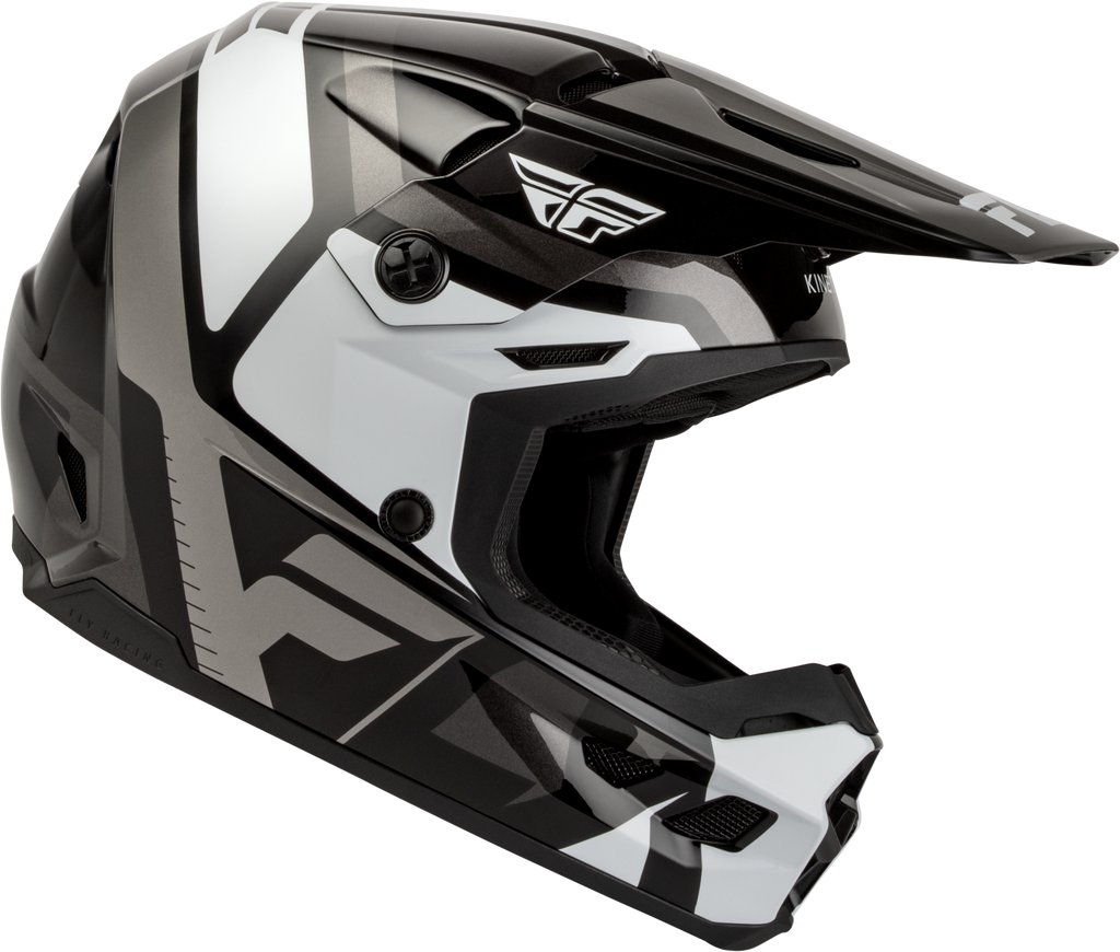 Youth Kinetic Scrap Helmet Black/White/Grey Ys