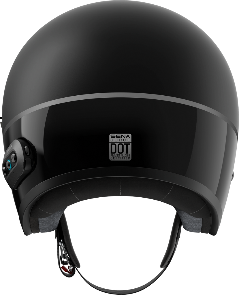 Surge Open Face Helmet W/Mesh Matte Black/Glossy Black Sm