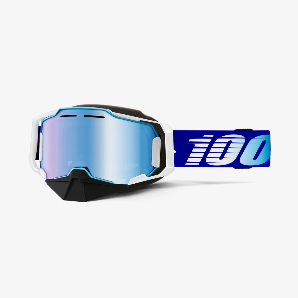 Armega Snowmobile Goggle Blue W/ Blue Mirror Lens