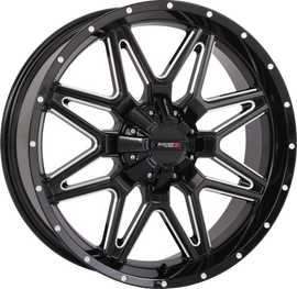 St7 Wheel 20x7 4+3 (+10mm) 4/137 & 4/156 Gloss Blk Milled