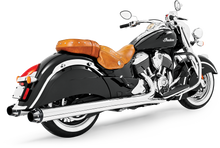 Load image into Gallery viewer, American Outlaw Slip Ons 4.5" Chrome W/Black Tip Indian