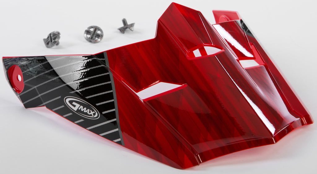 Visor W/Screws Colfax Mx 46 Red/Black Md 2x