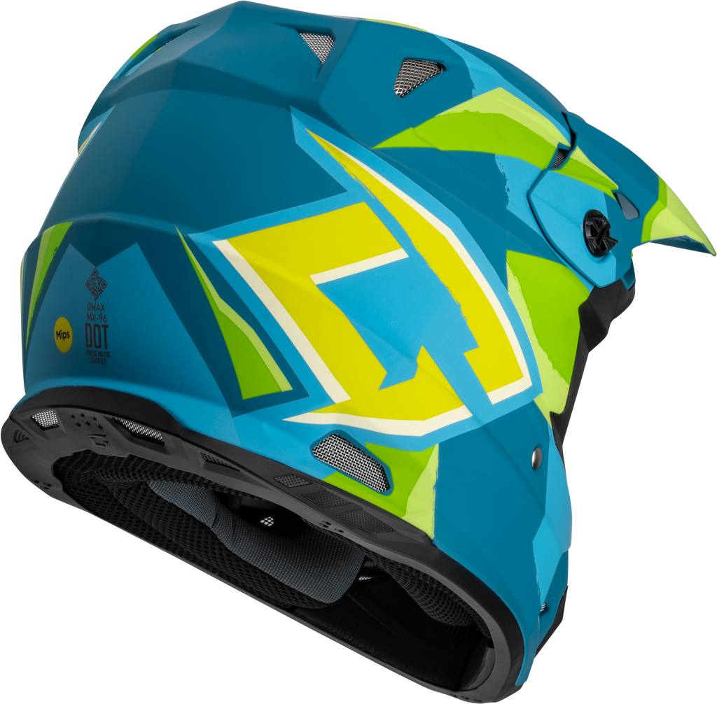 Mx 96 Splinter Helmet Matte Blue/Green Xs