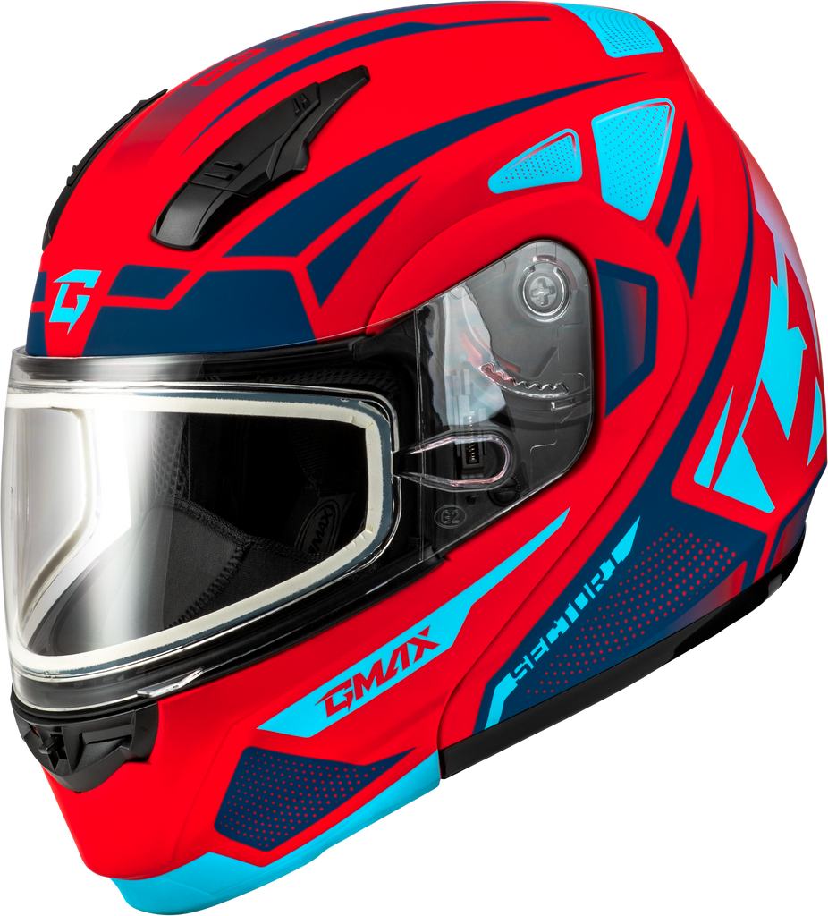 Md 04s Sector Snow Helmet Matte Red/Blue 3x