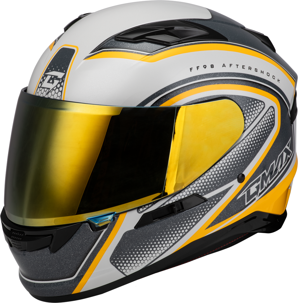 Ff 98 Aftershock Helmet White/Metallic Silver Xs