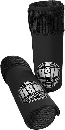 SHOCK SOX Street Shock Sox 6-inch BMX forks with BSM conventional design, shown in silver color on a plain background.
