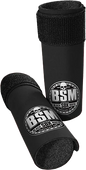 SHOCK SOX Street Shock Sox 6-inch BMX forks with BSM conventional design, shown in silver color on a plain background.