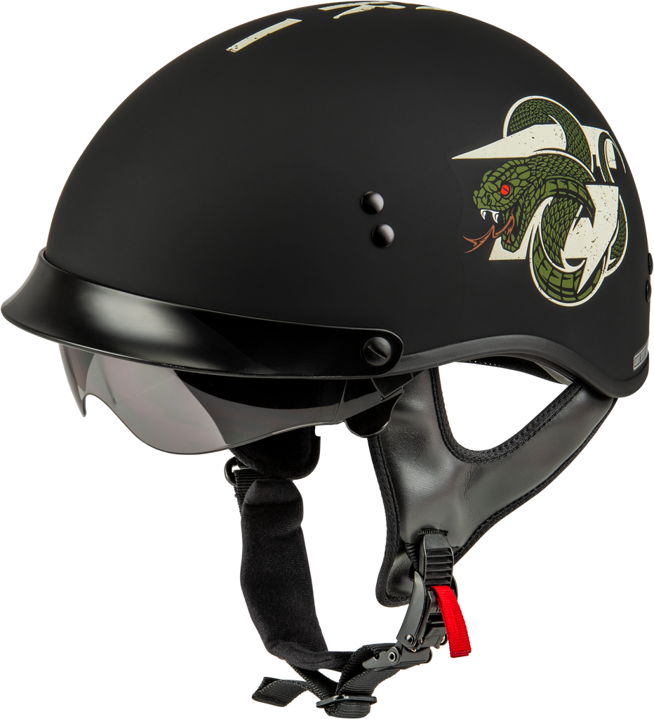 Hh 65 Drk1 Helmet W/ Peak Matte Black/Bone Lg
