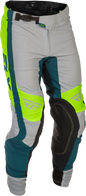 Youth Lite Pants Grey/Lime/Teal Sz 26