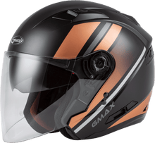 Load image into Gallery viewer, Of 77 Open Face Reform Helmet Matte Black/Copper/Silver Sm
