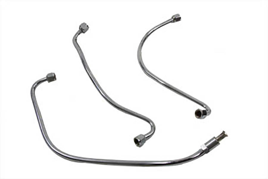 Steel Oil Line Set 3 Piece Chrome