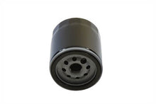 Load image into Gallery viewer, V-TWIN Hex Spin On Oil Filter attached to an oil tank, showing the durable metal construction and threaded connection.