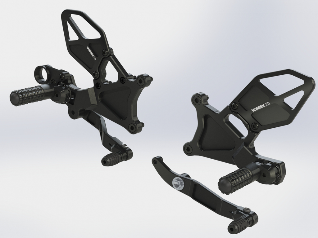 Rear Set Complete Blk Yam