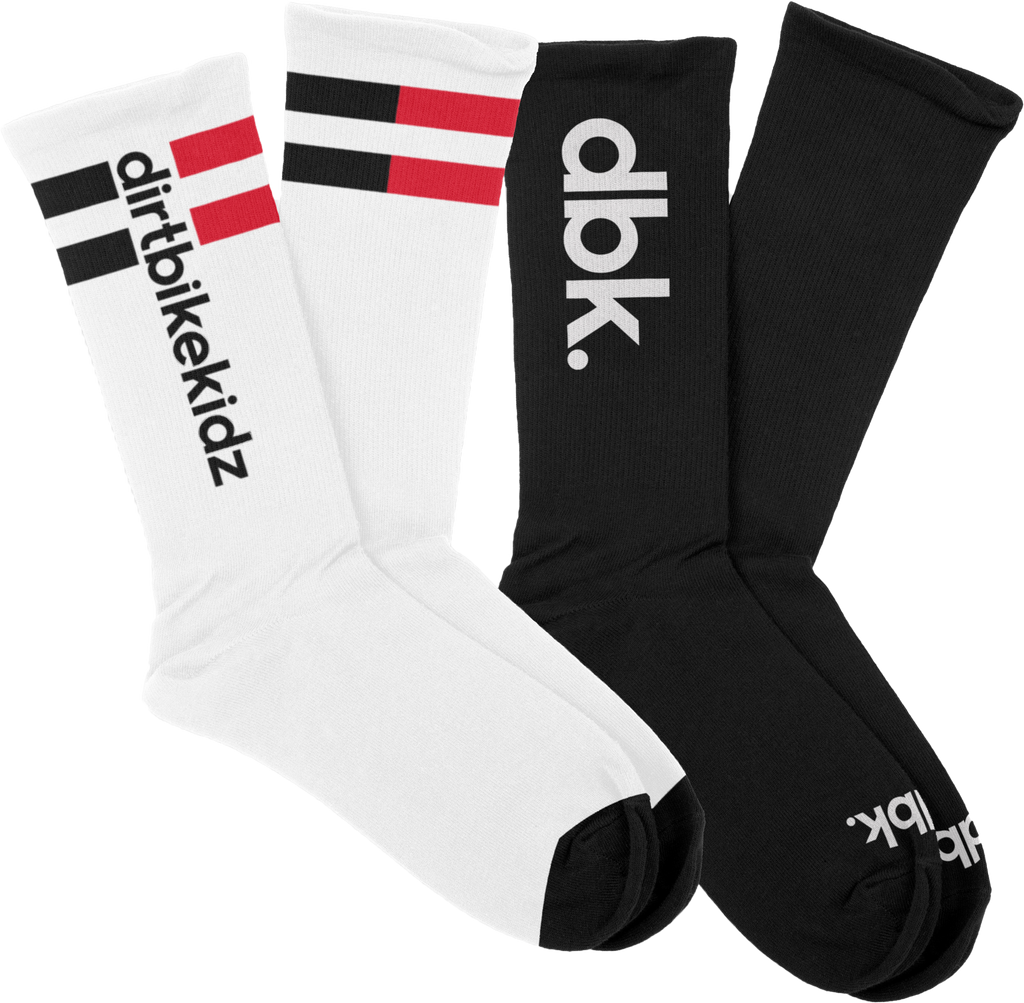 Basic Sock 2 Pack White/Black
