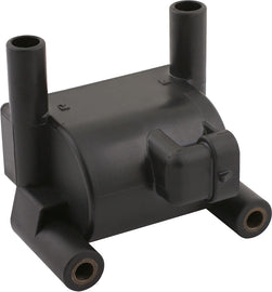 ACCEL Super Coil for Harley Softail, Dyna, and Touring models, electrical component with black wiring and connector terminals.