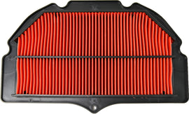 EMGO air filter for motorcycle or vehicle, showing the rectangular filter element with plastic frame and pleated filter media.