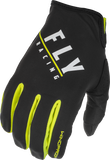 Fly Racing Youth Windproof Gloves Black/Hi-Vis Sz 06 371-14206