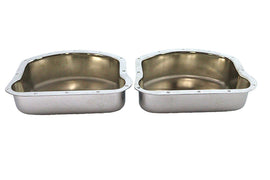 Chrome Panhead engine cover set by Paughco, featuring polished metal with detailed design elements.