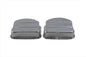 Aluminum panhead engine cover set by Paughco, featuring detailed metal components for vintage motorcycle restoration.