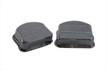 Load image into Gallery viewer, Aluminum Panhead engine cover set by Paughco, featuring polished metal components for classic motorcycle engine protection.