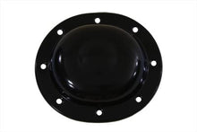 Load image into Gallery viewer, V-Twin Replica Dimple Steel Derby Cover in black for drive line applications, featuring a dimpled steel design.